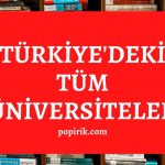Türkiye'deki Tüm Üniversiteler